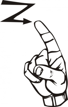 Sign Language Z clip art - Download free Other vectors