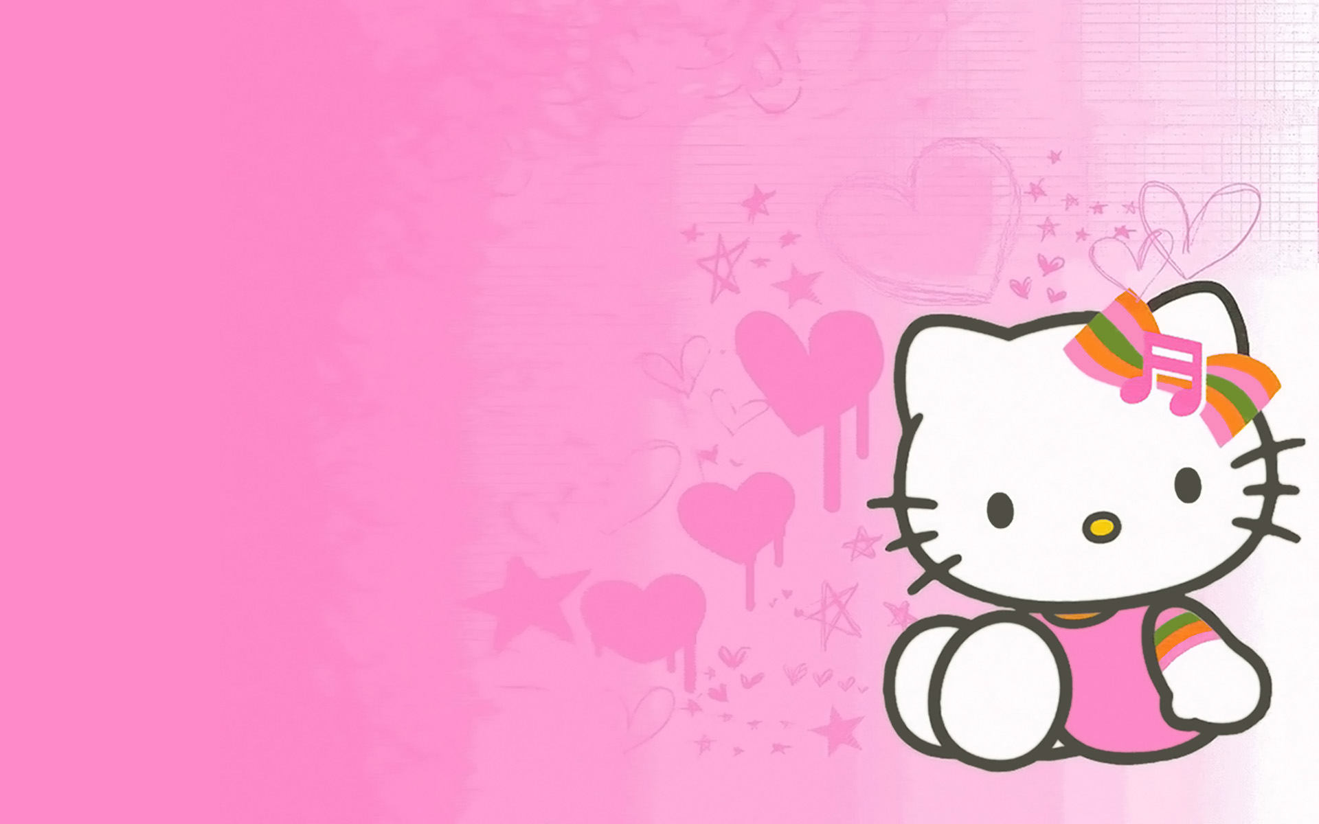 Wallpaper Hello Kitty Pink