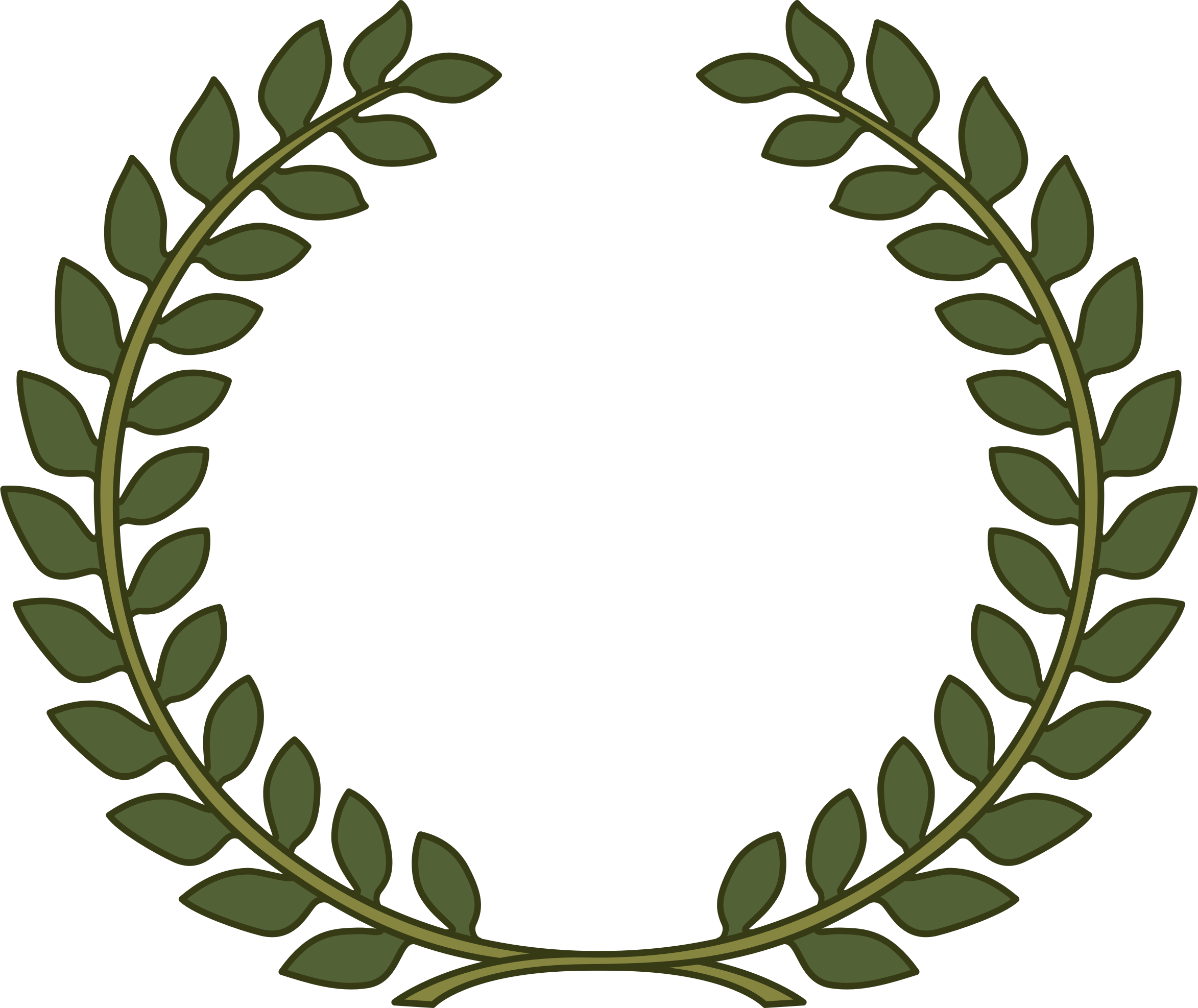 Clipart - Laurel Wreath, Laurel Leaf