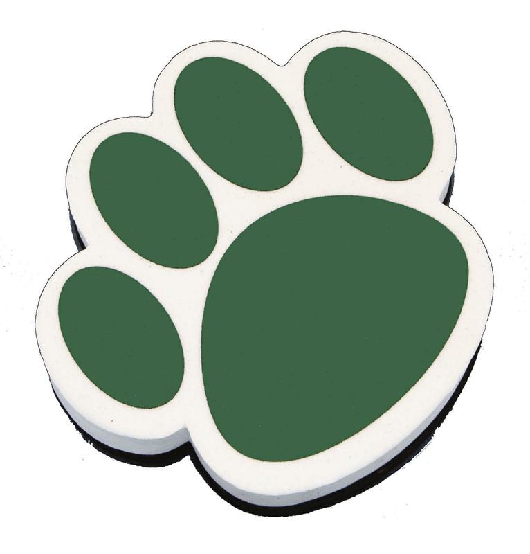 Green Paw Print Clip Art