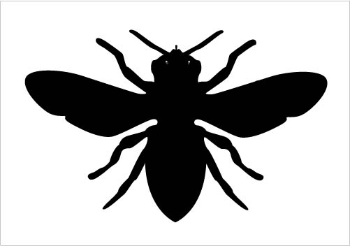 Bee silhouette clip art