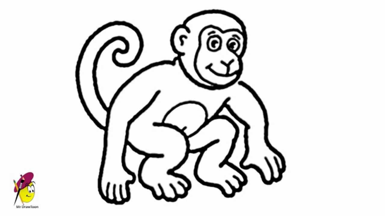 Baby Monkey - How to draw a Monkey - YouTube