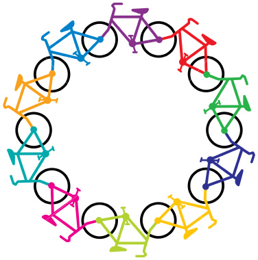 Bicycle border clip art