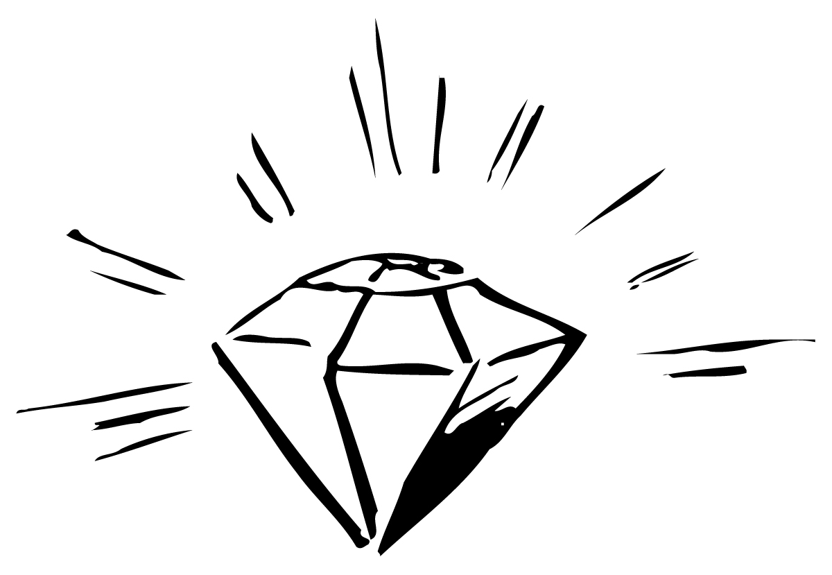 Diamond clipart black and white free clipart images - Clipartix
