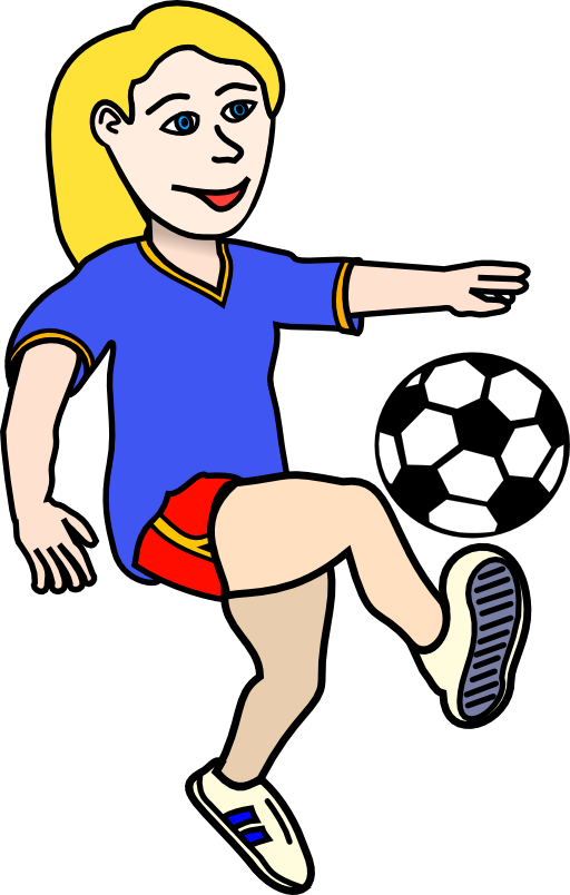 Person playing soccer clipart