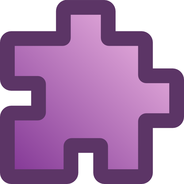 Purple Puzzle Piece Clip Art - vector clip art online ...