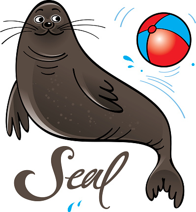 Cartoon Sea Lion Clip Art, Vector Images & Illustrations