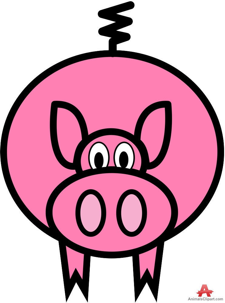 Clipart Cartoon of Pig Character | Free Clipart Design Download