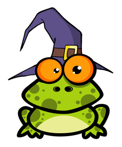 Sorcerer Clipart Image - Goofy Looking Cartoon Frog or Toad Wizard ...