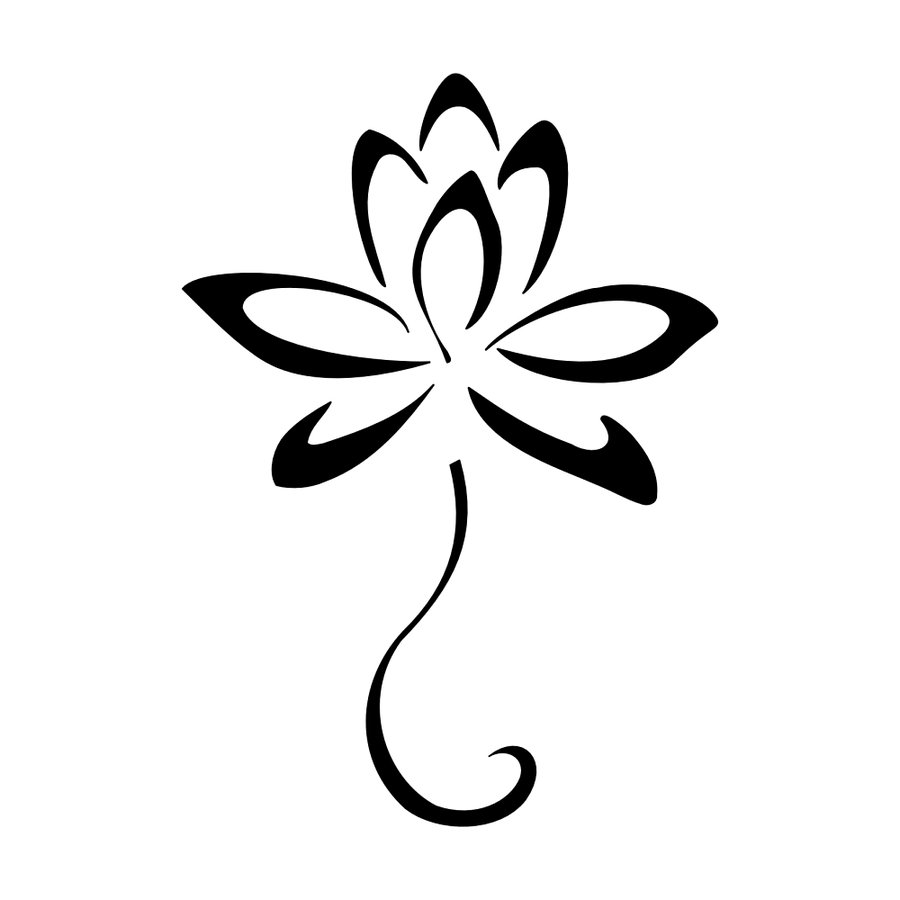 Outlines Of A Lotus - ClipArt Best