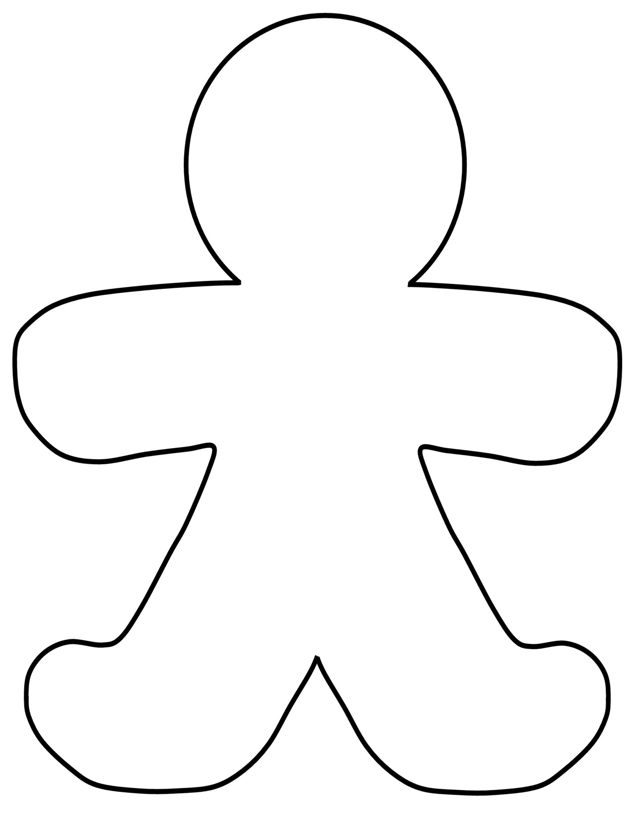 gingerbread man outline Colouring Pages