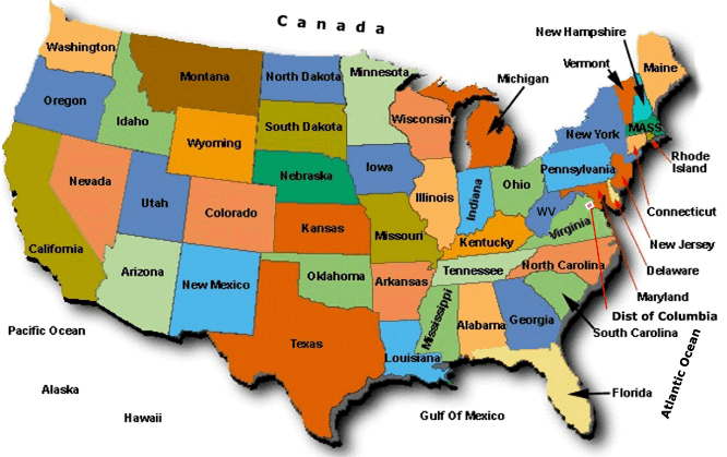 Political Map Of USA - Free Printable Maps