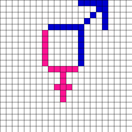 Bisexual Symbol Perler Bead Pattern | Bead Sprites | Misc Fuse ...