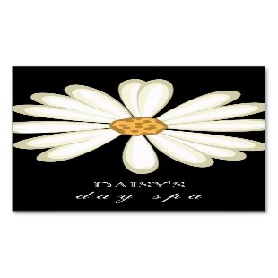 Daisy Business Card Black White % Make-up Artists