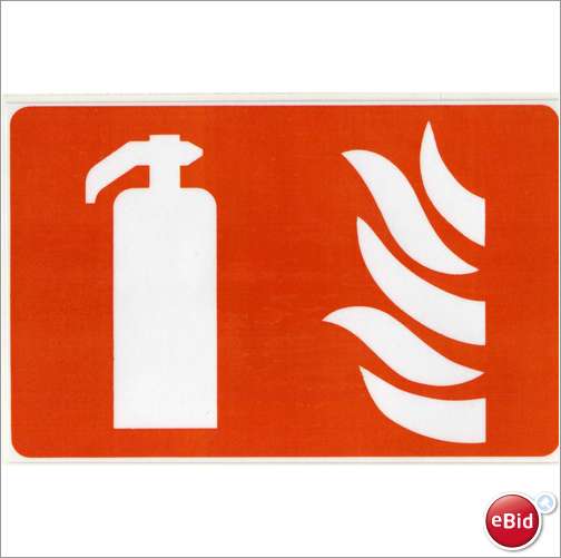 FIRE EXTINGUISHER Symbol self adhesive vinyl sticker on eBid ...