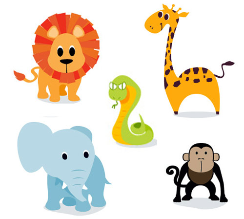 Jungle Animals Clip Art