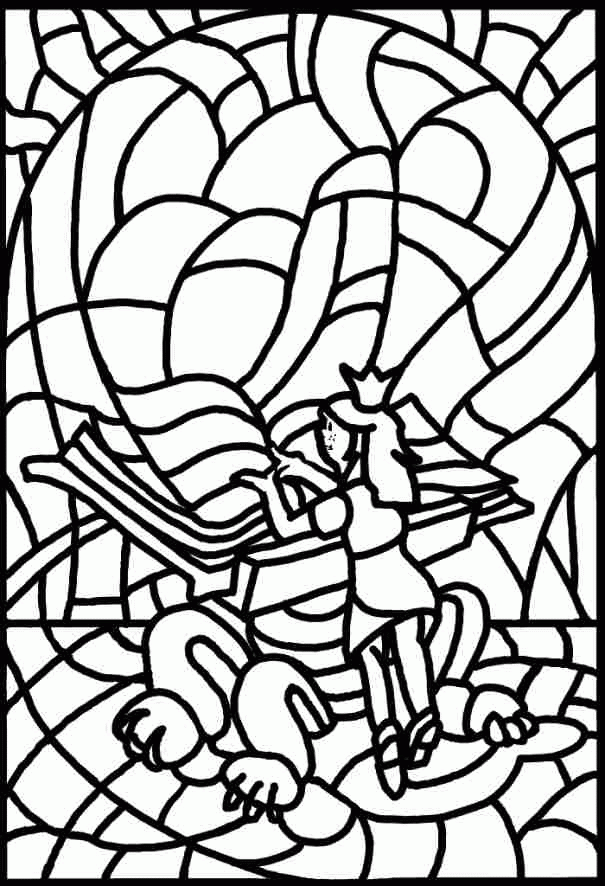 40 Stained Glass Coloring Pages - ColoringStar