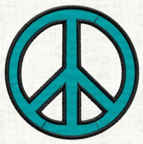 Mini Embroidery Design - Peace Sign embroidery design in 7 sizes ...