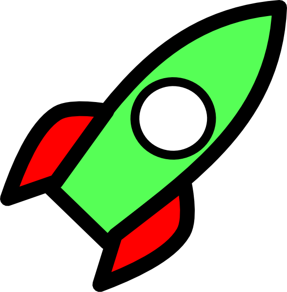 Rocket clipart outline