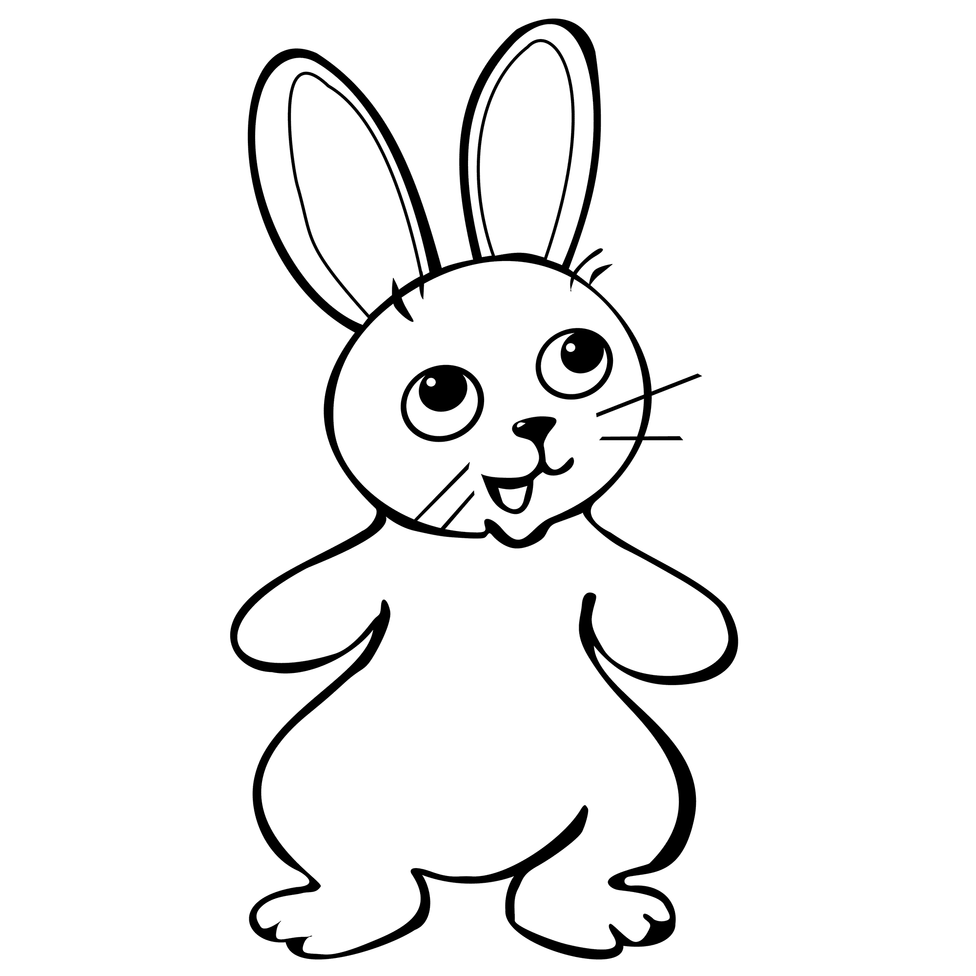 Easter Bunny Clip Art Colouring Pages ClipArt Best