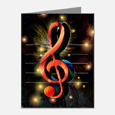 Treble Clef Thank You Cards | Treble Clef Note Cards - CafePress