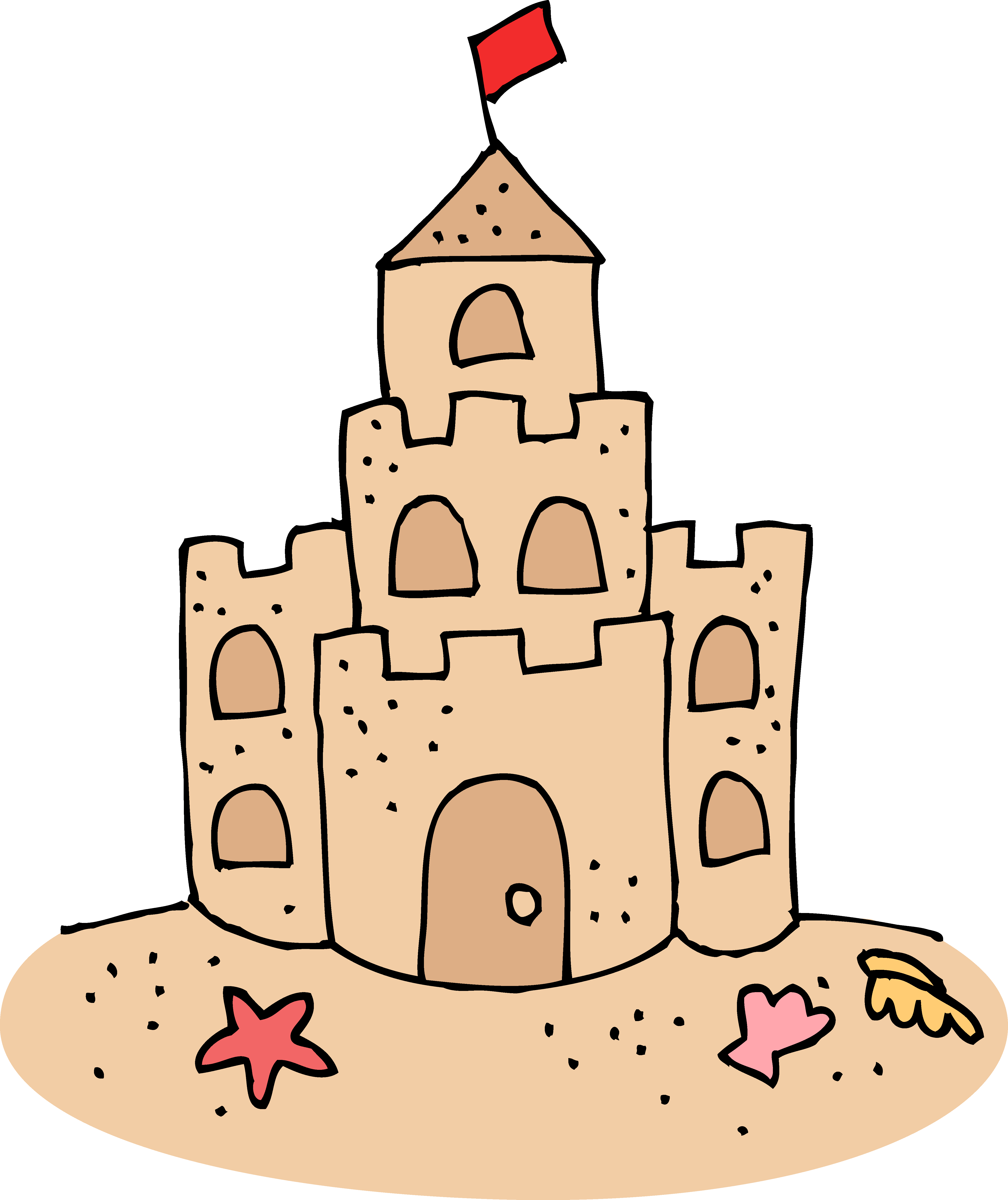 Sand Castle Cartoon | Free Download Clip Art | Free Clip Art | on ...
