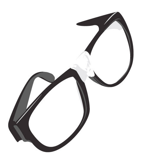 Nerd Glasses With Tape - ClipArt Best
