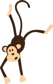 Hanging Monkey Clipart Black And White - Free ...
