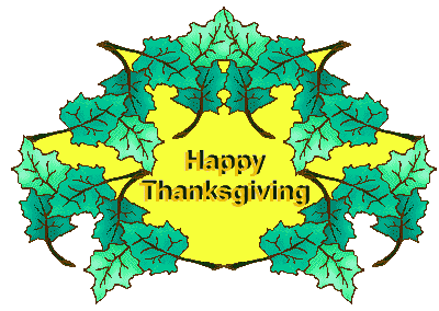 Thanksgiving Clip Art - Green Leaves With Happy Thanksgiving Title ...