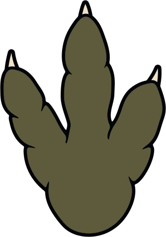 Dinosaur paw print clipart