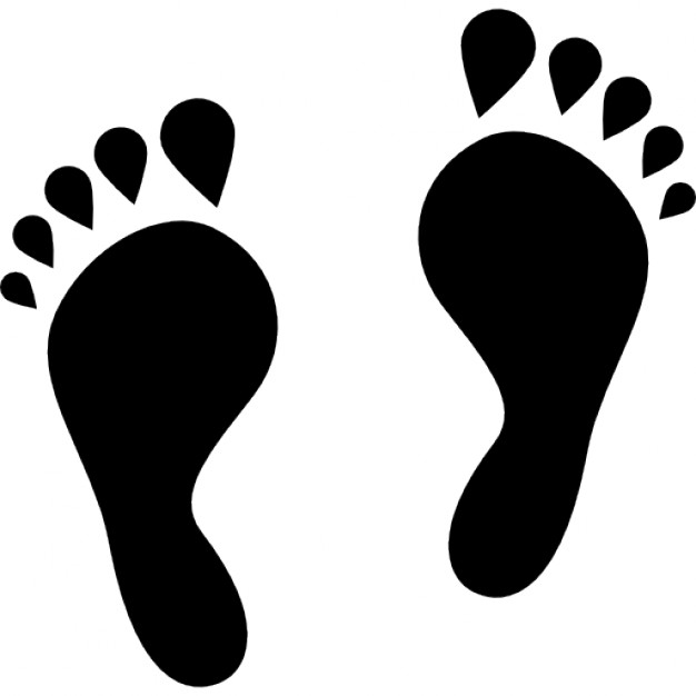 Human footprints shape Icons | Free Download