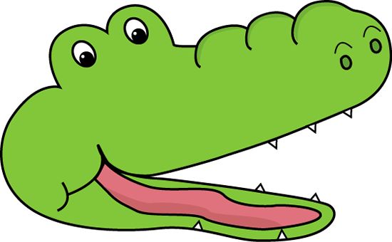 Open mouth alligator clipart