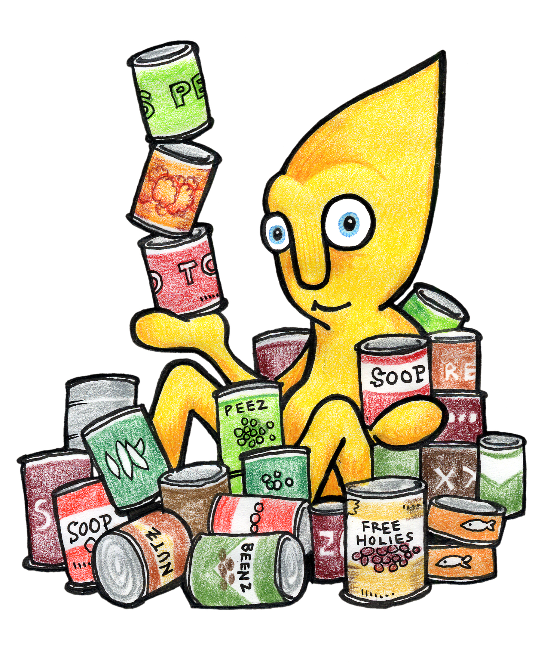 Can food drive clipart