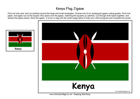Kenya Flag Printables for Kids