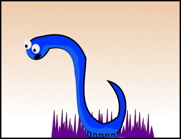 Yellow worm - vector Clip Art