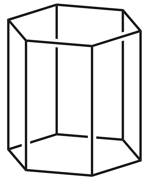 Hexagonal prism clipart