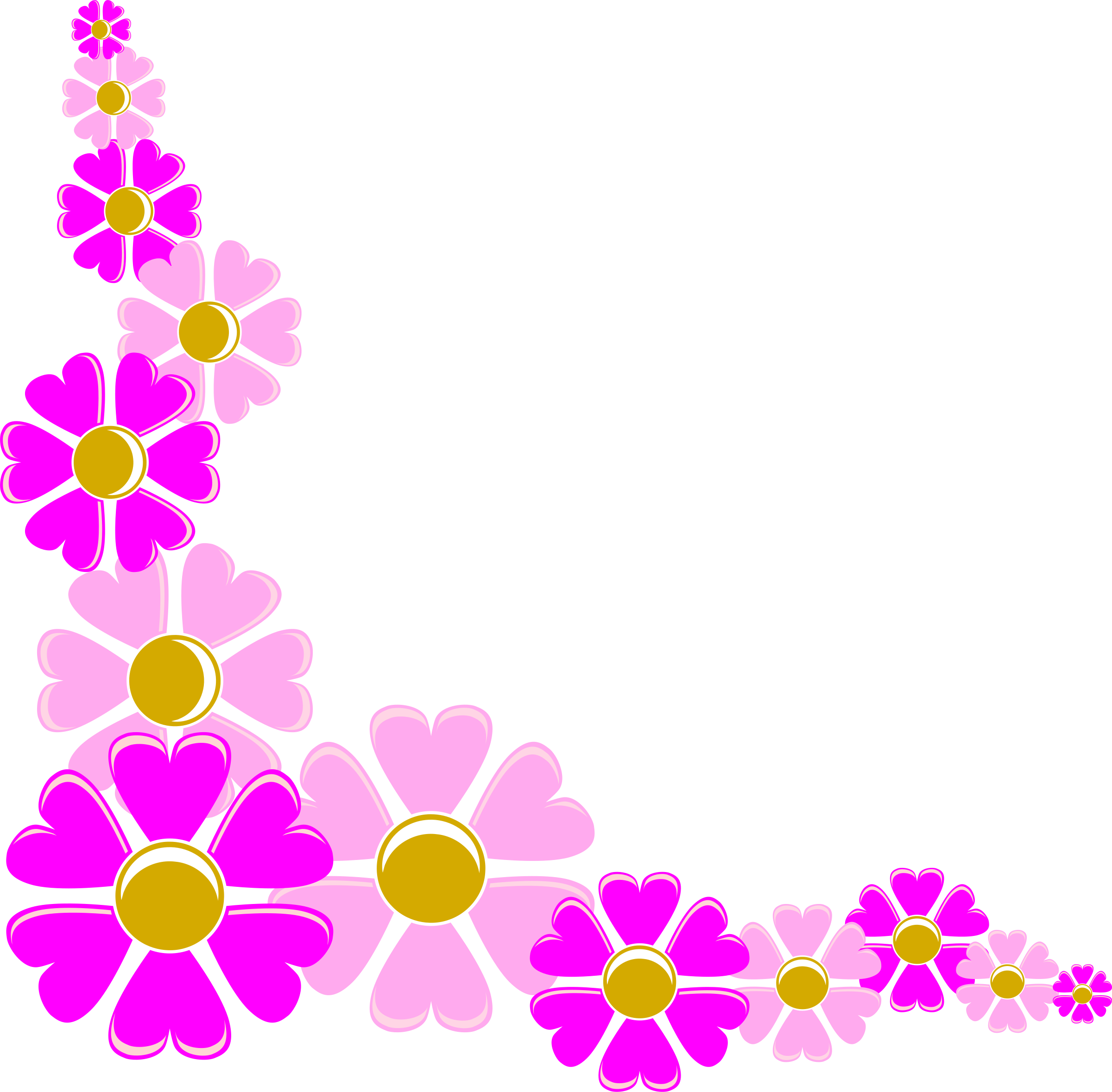 Flower corners clipart