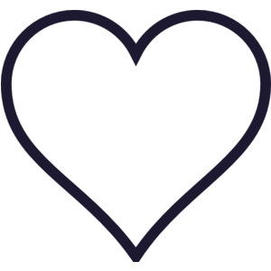 Outline of a heart clipart