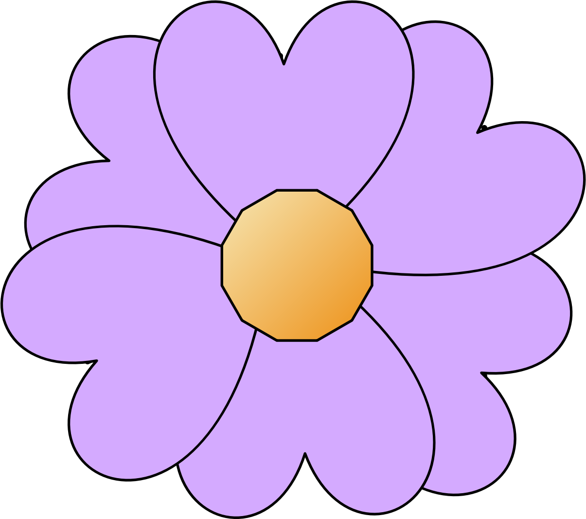 Clipart - simple-purple-flower