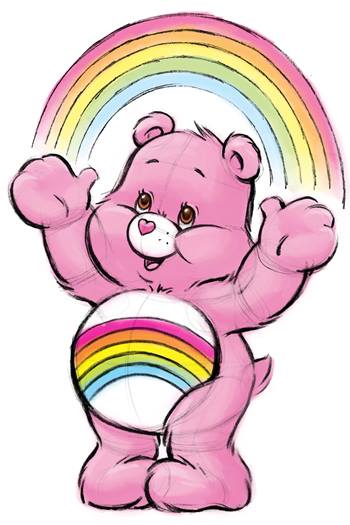 Cheer Bear sketchy art | Care Bears | Pinterest