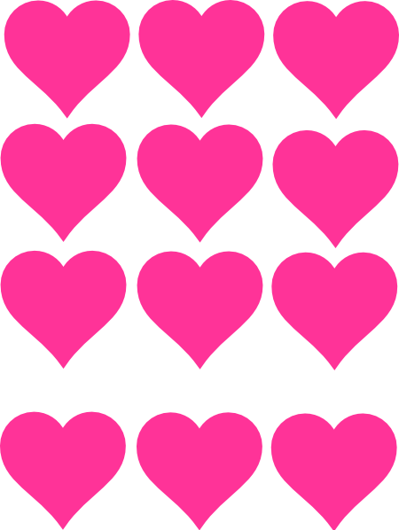 Pink Hearts Clip Art - vector clip art online ...