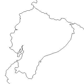 Outline of Ecuador - JungleKey.com Image