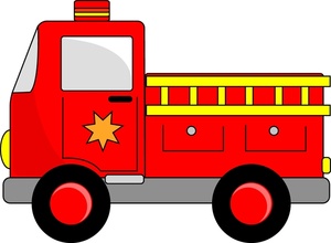 Fire Engine Clipart Image - Red fire engine toy truck with ladder ...