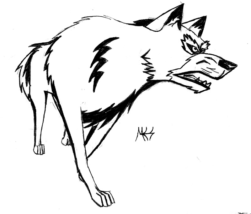 Simple Wolf Drawings - ClipArt Best