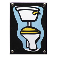 Toilet signs Nameplates and housenumbers in Enamel