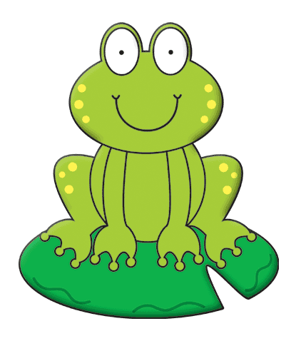 lily pad and frog template