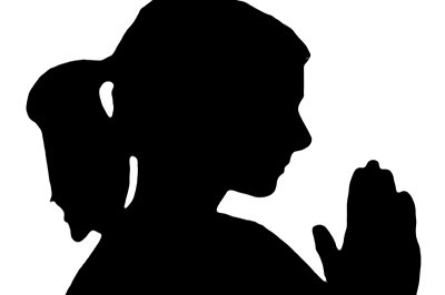 Woman prays in silhouette V3 - NTSC - 746365 | Shutterstock Footage