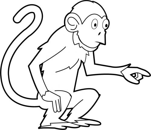 ClipArtFort: Animals » Apes & Monkeys » Monkey pointing