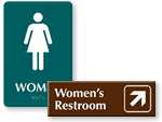 ShowCase Women Room Signs - Restroom Signs