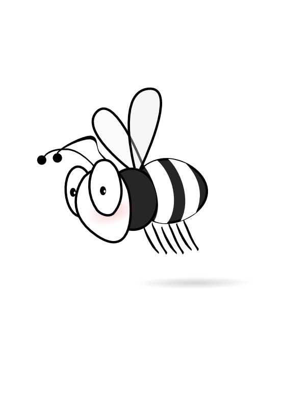bumble bee clipart black and white